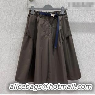 Trendy Design Prada Nylon Skirt PR011302 Taupe 2026