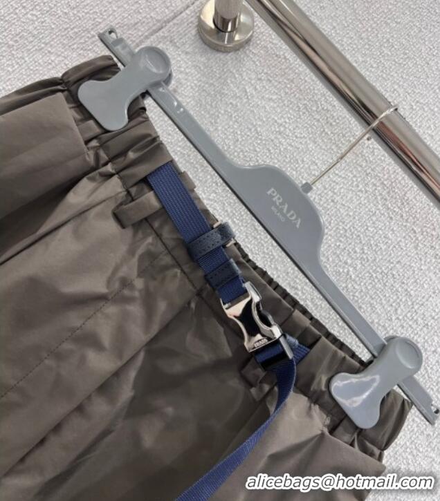 Trendy Design Prada Nylon Skirt PR011302 Taupe 2026