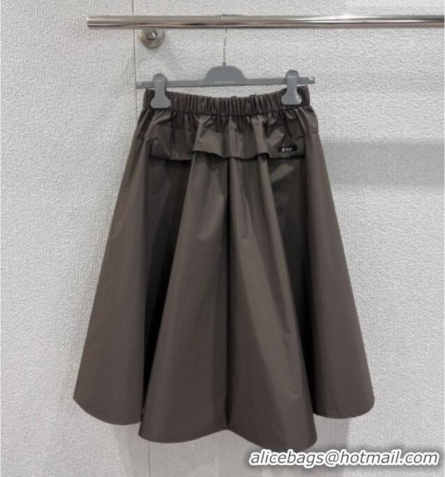 Trendy Design Prada Nylon Skirt PR011302 Taupe 2026