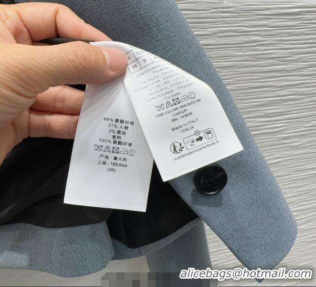 Famous Brand Dior Jacket and Skirt Set with Bow and Chain DR011302 Grey 2026