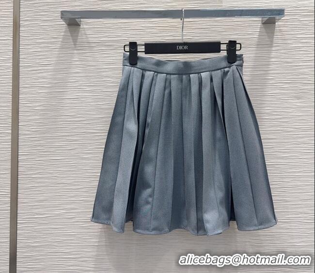 Famous Brand Dior Jacket and Skirt Set with Bow and Chain DR011302 Grey 2026