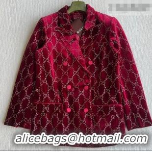Luxury Discount Gucci GG Jacket GG011305 Burgundy 2026