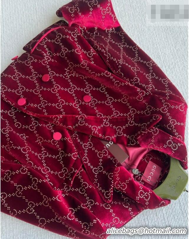 Luxury Discount Gucci GG Jacket GG011305 Burgundy 2026