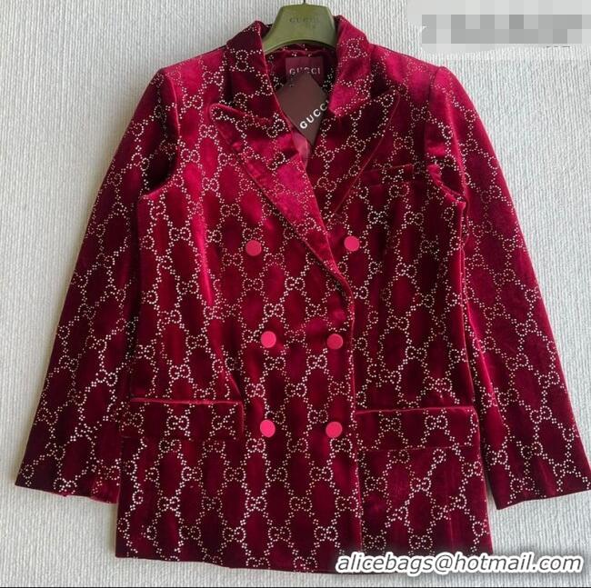 Luxury Discount Gucci GG Jacket GG011305 Burgundy 2026