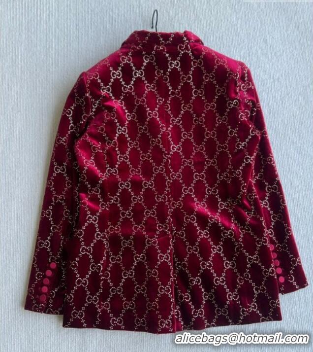Luxury Discount Gucci GG Jacket GG011305 Burgundy 2026