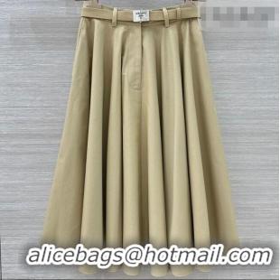 Luxury Cheap Prada Cotton Skirt PR011306 Beige 2026