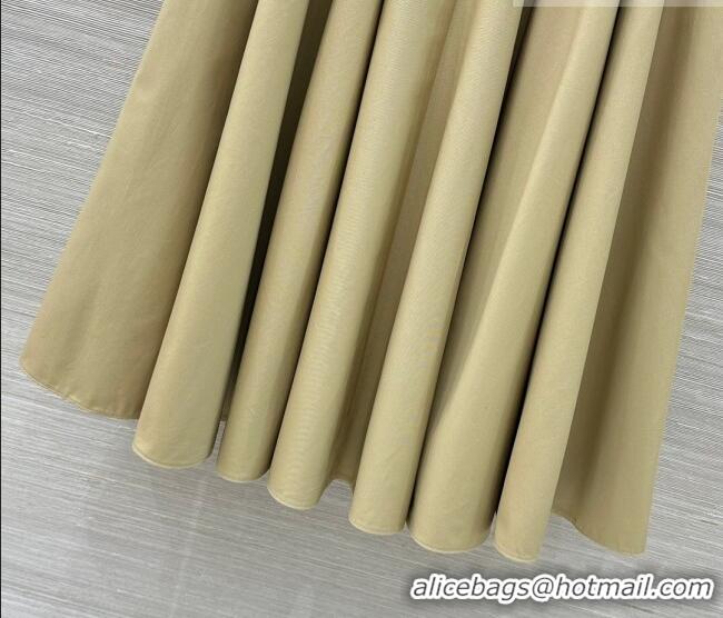 Luxury Cheap Prada Cotton Skirt PR011306 Beige 2026