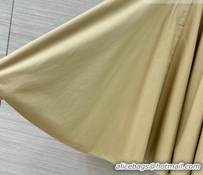 Luxury Cheap Prada Cotton Skirt PR011306 Beige 2026