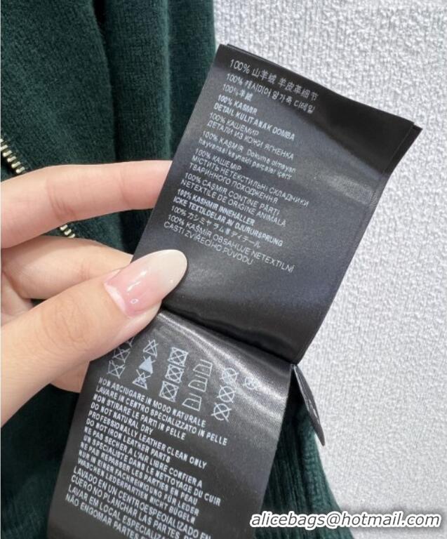 ​Promotional Miu Miu Cashmere Zipped Cardigan M011409 Green 2026