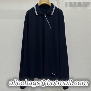 Modern Classic Miu Miu Cotton Polo Shirt M011411 Blue 2026