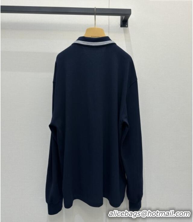 Modern Classic Miu Miu Cotton Polo Shirt M011411 Blue 2026