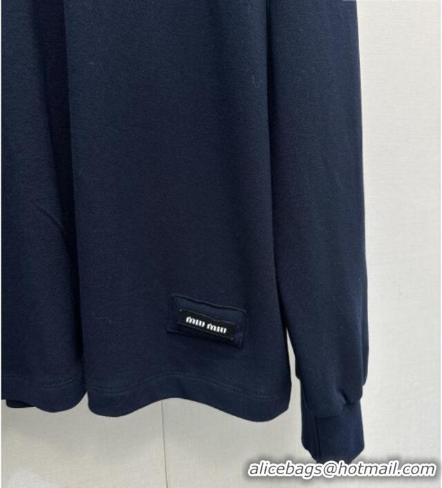 Modern Classic Miu Miu Cotton Polo Shirt M011411 Blue 2026