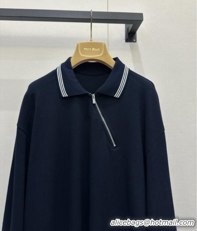 Modern Classic Miu Miu Cotton Polo Shirt M011411 Blue 2026