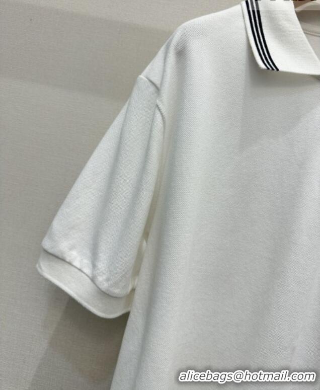 Best Price Miu Miu Cotton Polo T-shirt M011412 White 2026