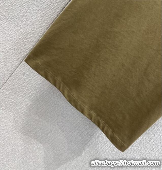 Good Looking Miu Miu Cotton T-shirt M011415 Army Green 2026