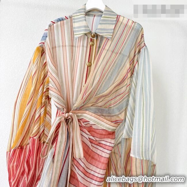 ​Top Grade Zimmermann Linen & Silk Long Dress Z011416 Multicolor 2026