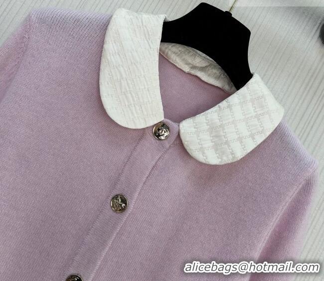 Top Quality Chanel Cashmere Cardigan CH011302 Purple 2026