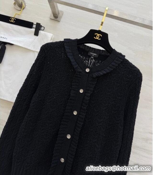 ​Top Design Chanel Cardigan with Ruffles CH011305 Black 2026
