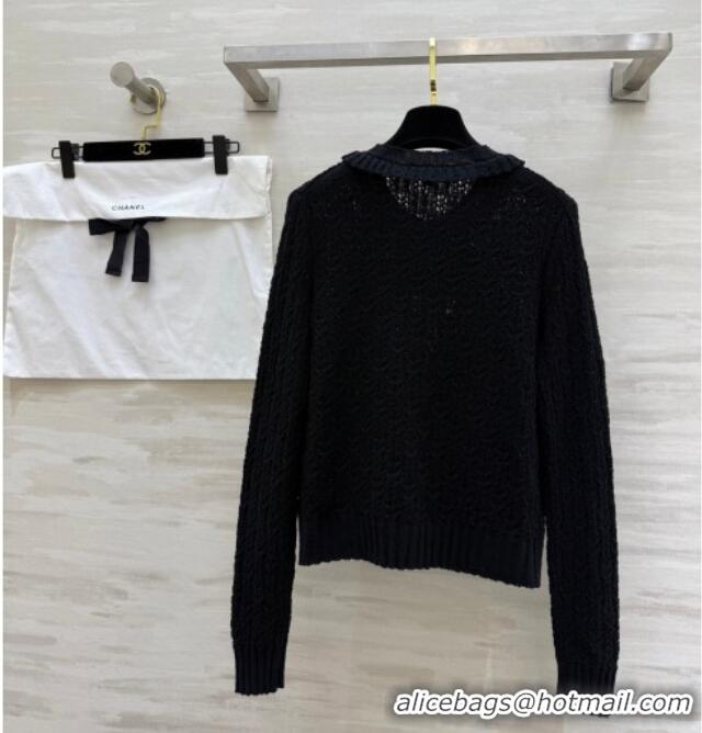 ​Top Design Chanel Cardigan with Ruffles CH011305 Black 2026