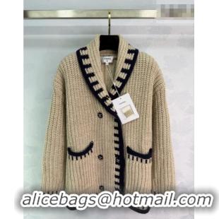 Buy Cheapest Chanel Wool Cardigan CH011405 Khaki 2026