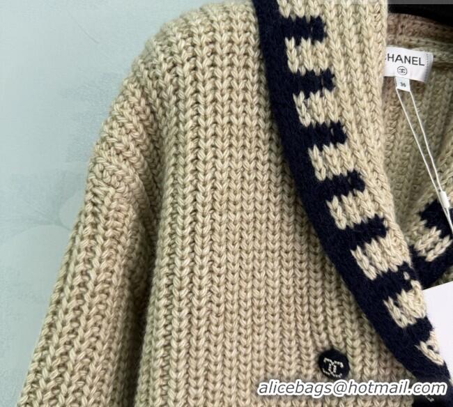 Buy Cheapest Chanel Wool Cardigan CH011405 Khaki 2026