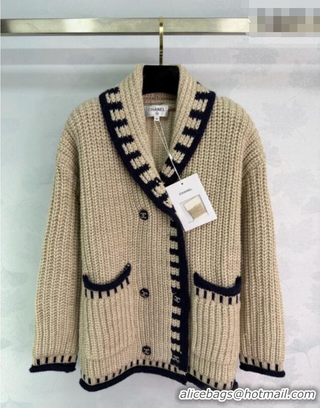 Buy Cheapest Chanel Wool Cardigan CH011405 Khaki 2026