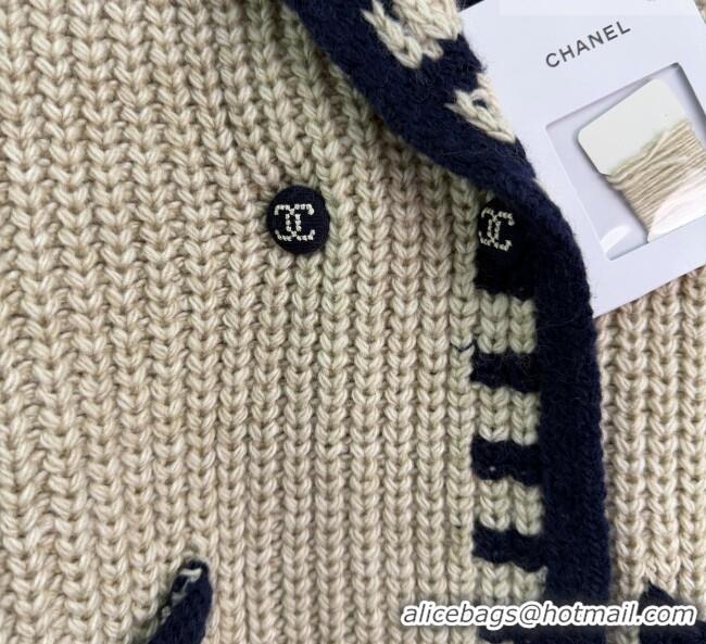 Buy Cheapest Chanel Wool Cardigan CH011405 Khaki 2026