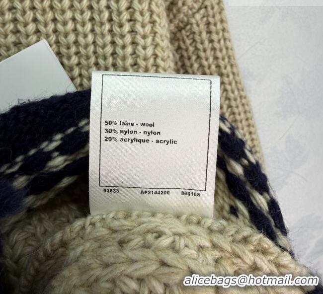 Buy Cheapest Chanel Wool Cardigan CH011405 Khaki 2026