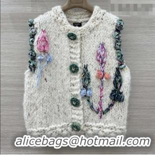 Fashion Discount Chanel Cashmere Vest CH011423 Beige/Green 2026