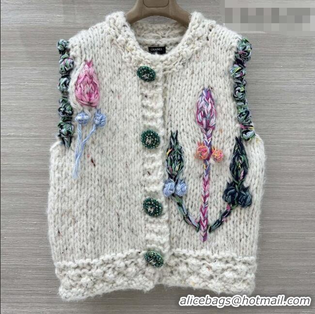 Fashion Discount Chanel Cashmere Vest CH011423 Beige/Green 2026