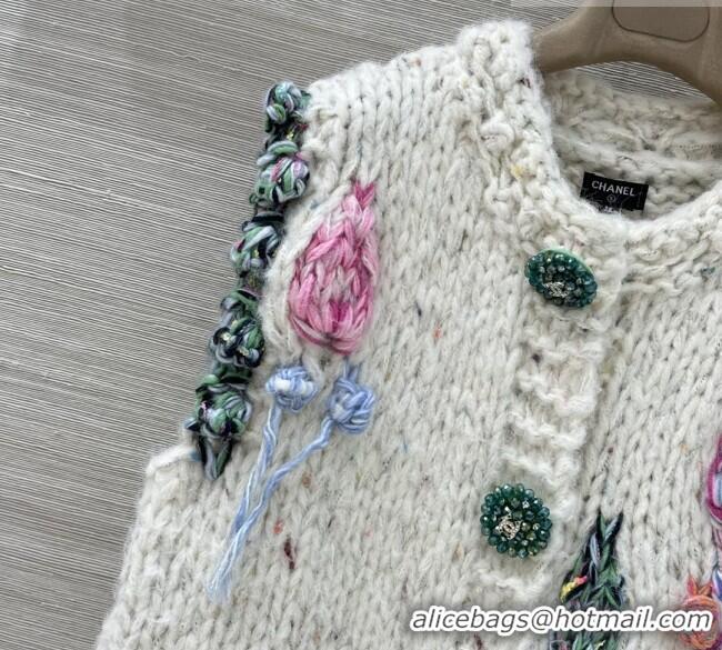 Fashion Discount Chanel Cashmere Vest CH011423 Beige/Green 2026