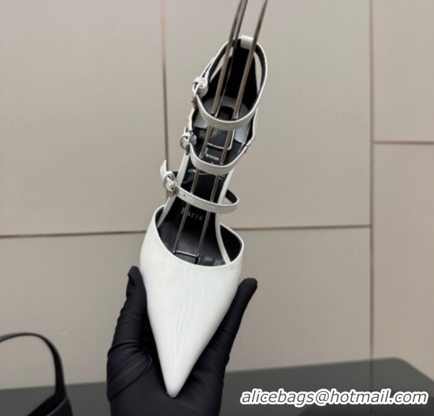 Unique Style Christian Louboutin Patent Leather Pumps with Trible Straps CL120902 White 2026