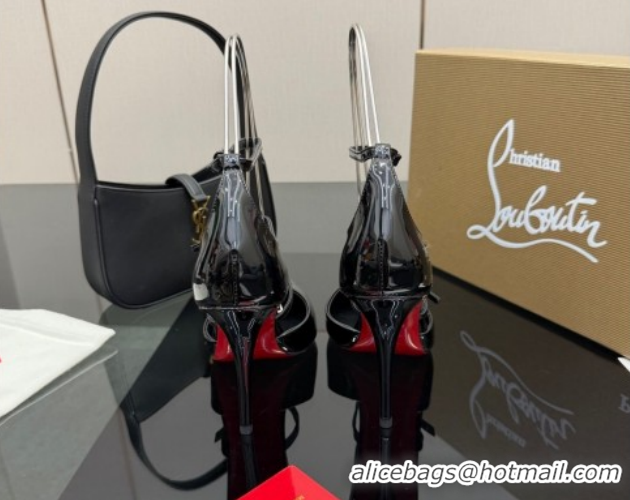 Most Popular Christian Louboutin Patent Leather Pumps with Trible Straps CL120902 Black 2026
