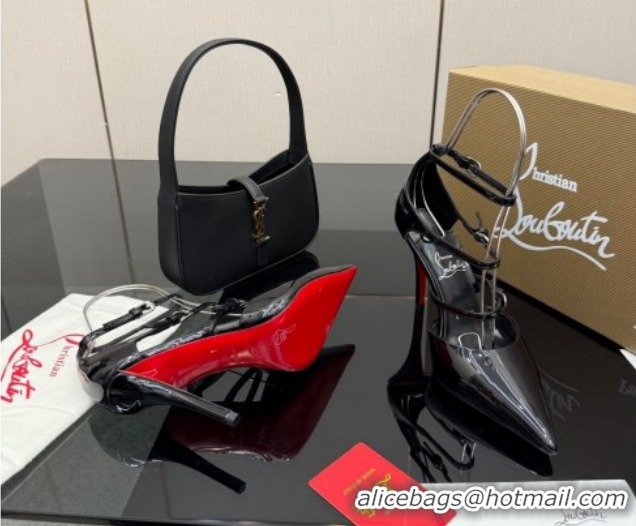 Most Popular Christian Louboutin Patent Leather Pumps with Trible Straps CL120902 Black 2026