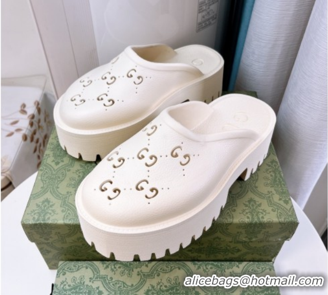 Unique Style Gucci TPU Mules G120116 White