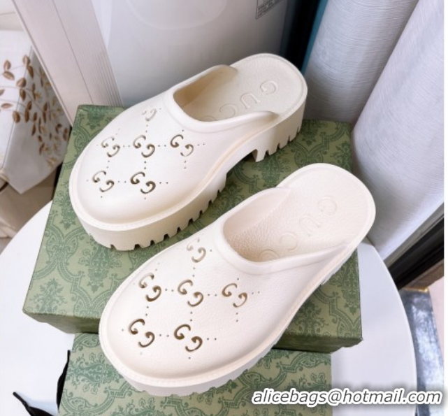 Unique Style Gucci TPU Mules G120116 White