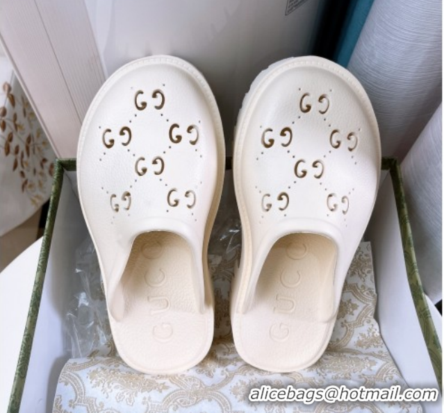 Unique Style Gucci TPU Mules G120116 White