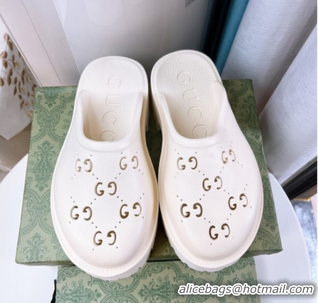 Unique Style Gucci TPU Mules G120116 White