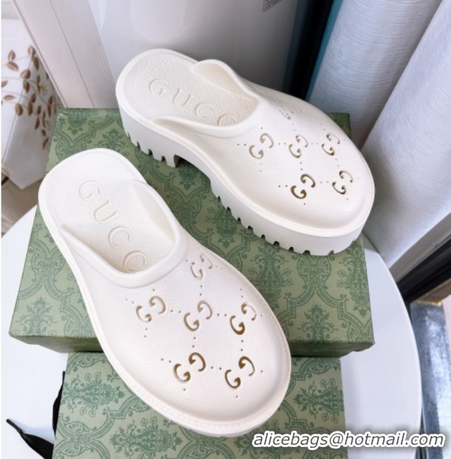 Unique Style Gucci TPU Mules G120116 White