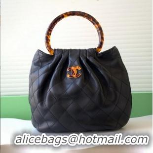 Buy Discount Chanel Original Lambskin Small Hobo Bag AS6022 Black 2025