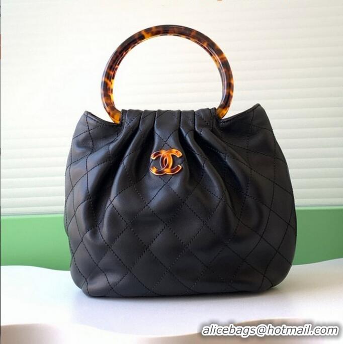 Buy Discount Chanel Original Lambskin Small Hobo Bag AS6022 Black 2025