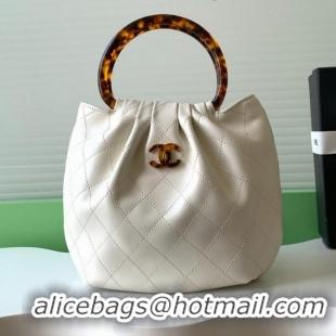 Inexpensive Chanel Original Lambskin Small Hobo Bag AS6022 White 2025