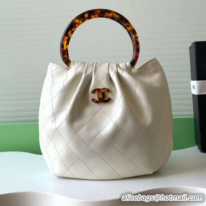 Inexpensive Chanel Original Lambskin Small Hobo Bag AS6022 White 2025