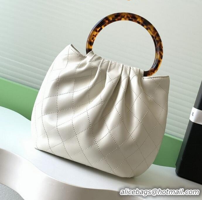 Inexpensive Chanel Original Lambskin Small Hobo Bag AS6022 White 2025