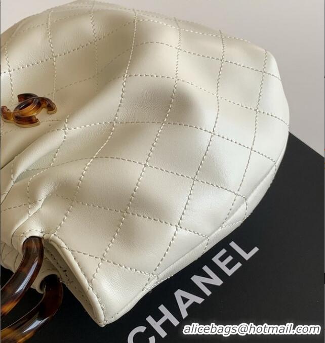 Inexpensive Chanel Original Lambskin Small Hobo Bag AS6022 White 2025