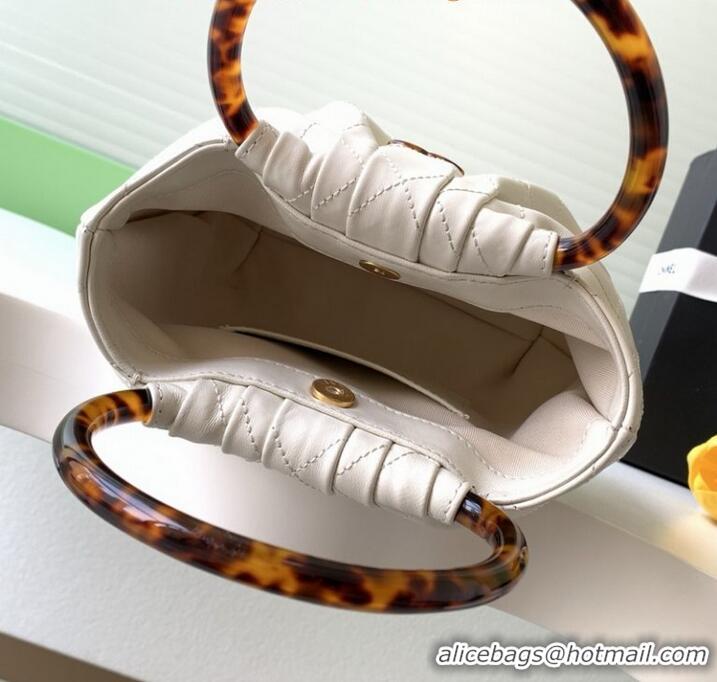 Inexpensive Chanel Original Lambskin Small Hobo Bag AS6022 White 2025