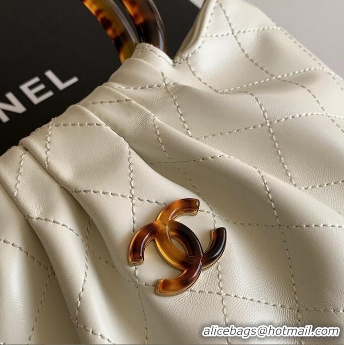 Inexpensive Chanel Original Lambskin Small Hobo Bag AS6022 White 2025