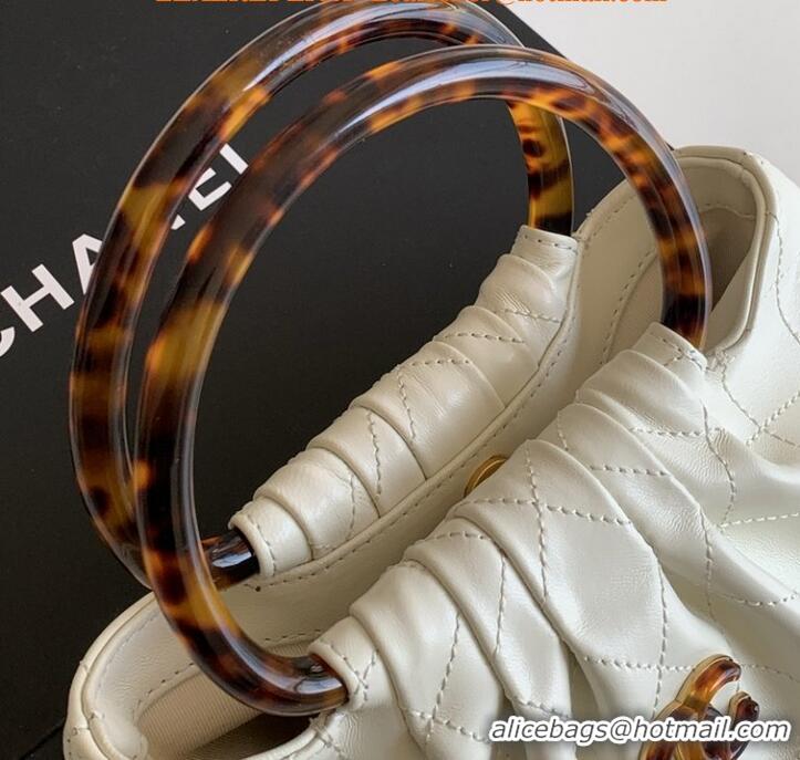 Inexpensive Chanel Original Lambskin Small Hobo Bag AS6022 White 2025