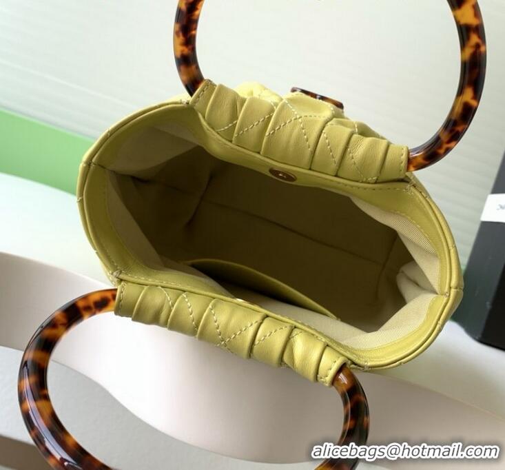 Best Quality Chanel Original Lambskin Small Hobo Bag AS6022 Light Yellow 2025