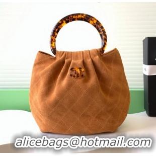 Best Price Chanel Original Suede Calfskin Small Hobo Bag AS6022 Camel 2025
